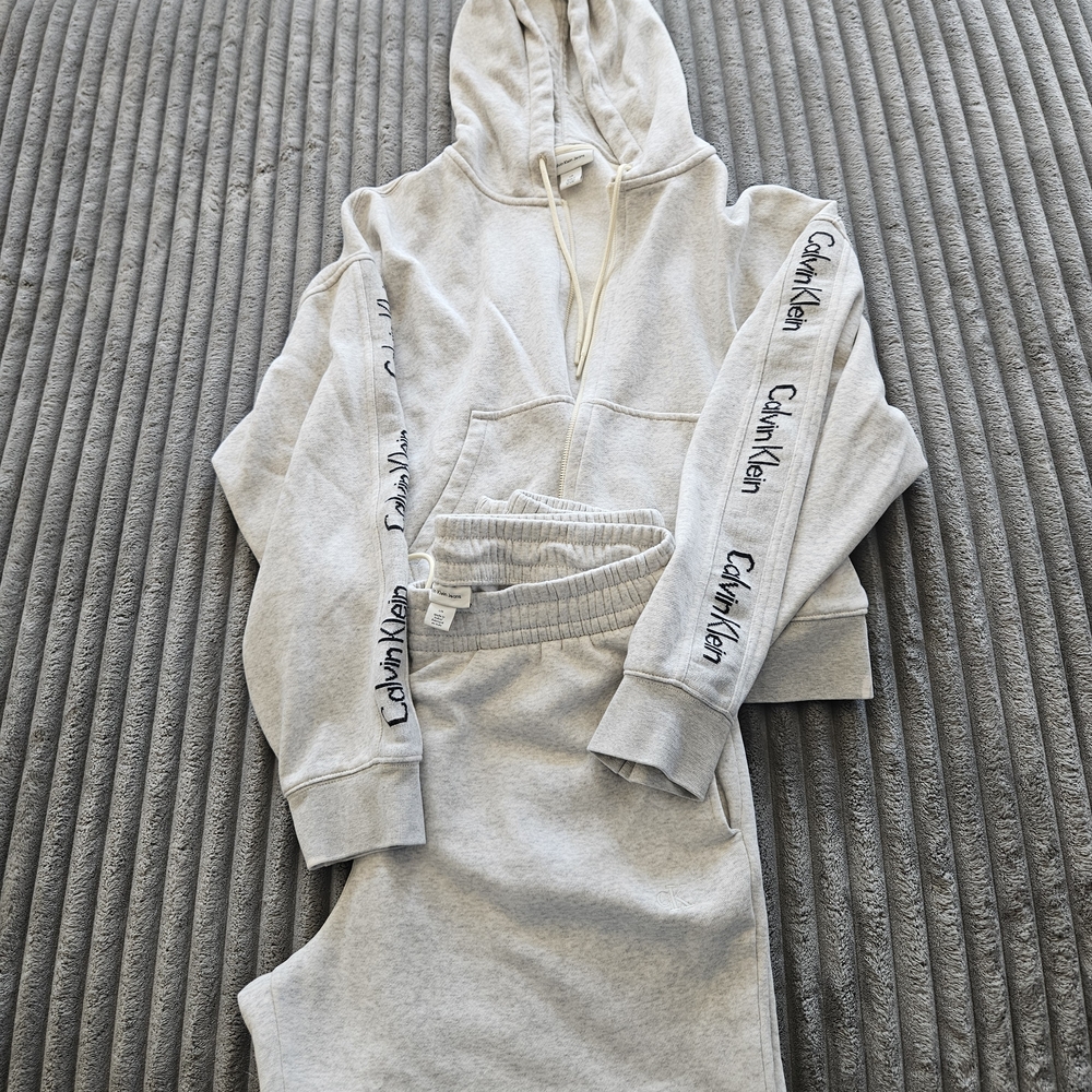 Calvin Klein Gray Hoodie and Joggers Set